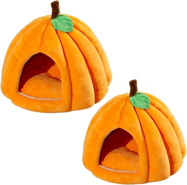 Кішка Будиночок-Печера для котів у формі гарбуза, теплий та м'який, для дому, (L)