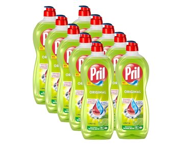 Засіб для миття посуду Pril Original Limette з високою жиророзчинною здатністю, аромат лайма, 675 мл (набір 12 шт)