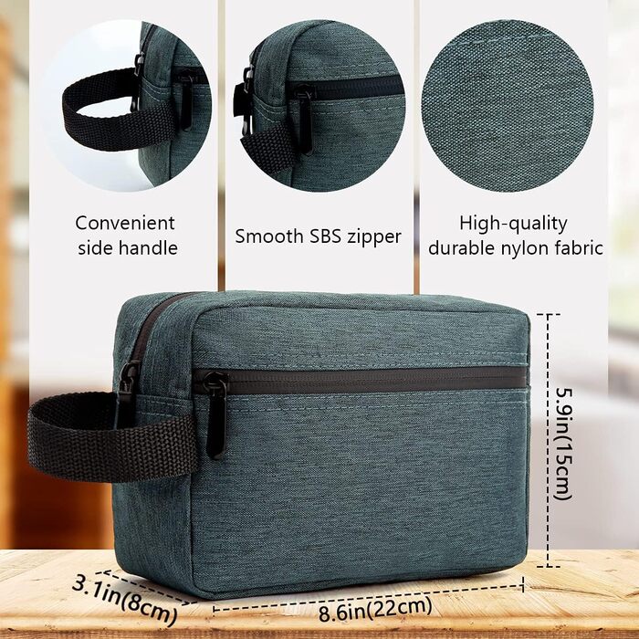 Чоловіча та жіноча дорожня косметичка FUNSEED для туалетних аксесуарів, органайзер для косметики (сірий)