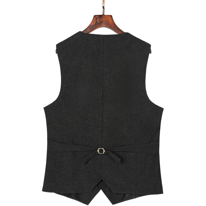 Жилет чоловічий SOLOVEDRESS вовняний, формальний, Regular Fit, для весілля, для наречених та гостей, коричневий