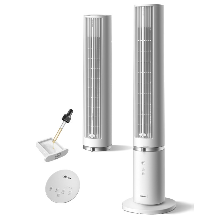 Турбовентилятор Midea MTF25FRG 40 дюймів – тихий, потужний, з дистанційним керуванням, для дому та спальні