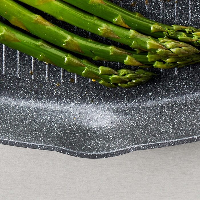 Сковорода гриль Russell Hobbs RH02813EU7 Metallic Marble 28 см з антипригарним покриттям для індукційних плит