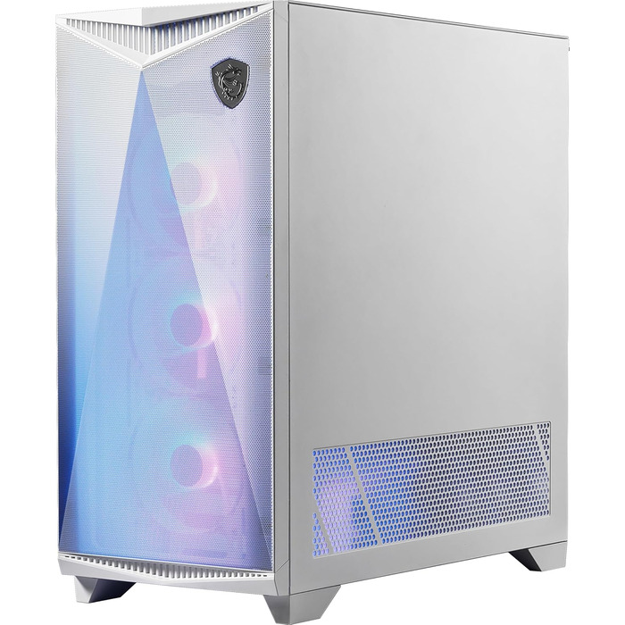 Корпус ПК MSI MPG GUNGNIR 300R Airflow White: Mid-Tower з загартованим склом, підтримка ATX/M-ATX/Mini-ITX, 4 x 120mm ARGB вентилятори, USB 3.2 Gen 2x2 Type-C