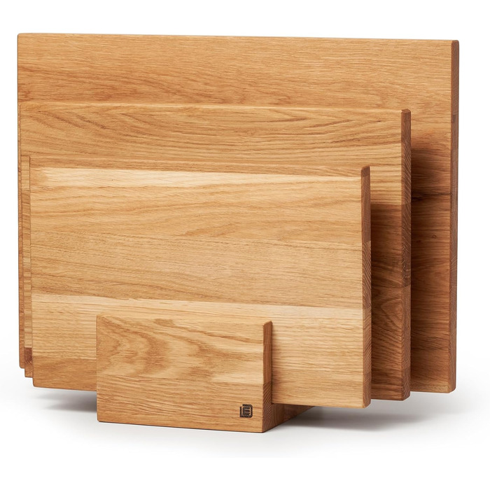 Cutting and Serving Board made of high-quality oak, 40 x 30 cm | Antibacterial kitchen board from Europe | Serving board, breakfast board, solid wood board