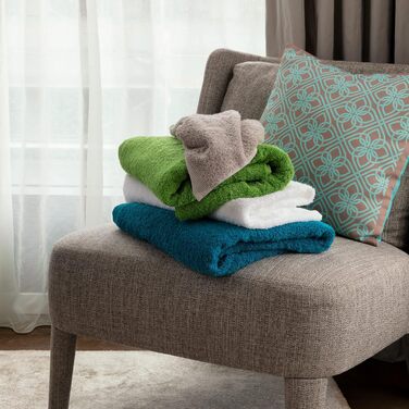 MÖVE Superwuschel Towel Set, 2 Shower Towels 80 x 150 cm & 2 Hand Towels, Made in Germany, 100% Cotton, Lagoon, 50 x 100 cm & 80 x 150 cm