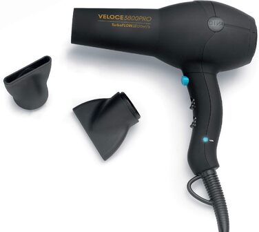 Фен Diva Edit Veloce 3800 Pro: Іонізація, 4 режими нагріву, Cold Shot, чорний