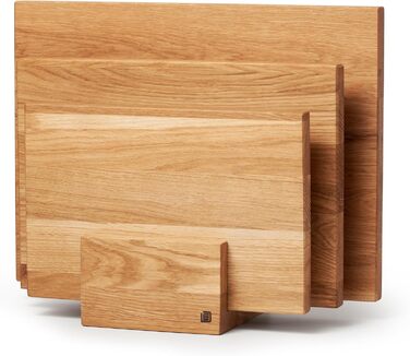 Cutting and Serving Board made of high-quality oak, 40 x 30 cm | Antibacterial kitchen board from Europe | Serving board, breakfast board, solid wood board