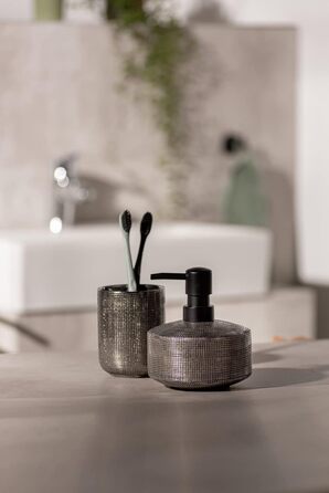 Дозатор для мила WENKO Rivara, керамічний, 400 мл, сріблястий