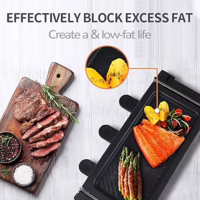Raclette Grill for 2 People, Mini Raclette with 3 Pans, 3 Raclette Wooden Spatulas, Table Grill, Electric Korean BBQ Grill, Electric Grill with Non-Stick Coated Grill Plate, 700 Watts, Black