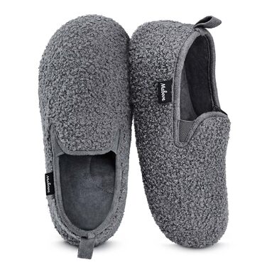 Тапочки жіночі зимові теплі з меморі-піною та антиковзкою підошвою, білі (38/39 EU, сірі)