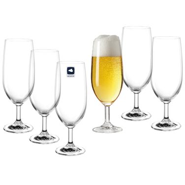 Набір пивних келихів LEONARDO HOME DAILY 6 шт (360 мл) для пива Pilsner, міцні, для посудомийної машини