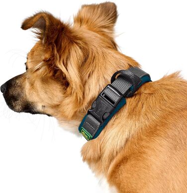 Нашийник для собак HUNTER Maldon, petrol, дихаюча сітка, міцний нейлон, безшумний, гіпоалергенний, з регулюванням натягу, з адресником, легкий, розмір S