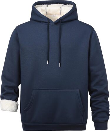 Чоловічий теплий худі з капюшоном (синій, L)
