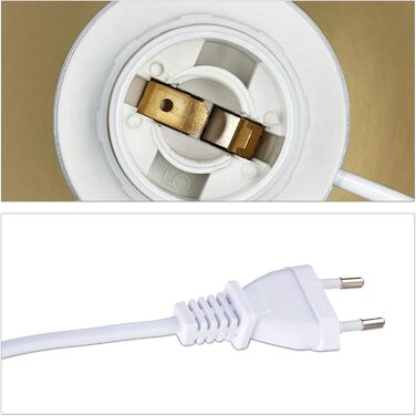 Настільна лампа Relaxdays з торканням, регульована яскравість, сучасний дизайн, 3 режими, E14, з кабелем, 33,5 x 18 см, латунь