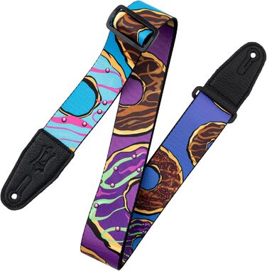 Гітарний ремінь Levy's Musikinstrumente з поліестеру, 5,1 см, з мотивом пончиків (65 дюймів, пончики)