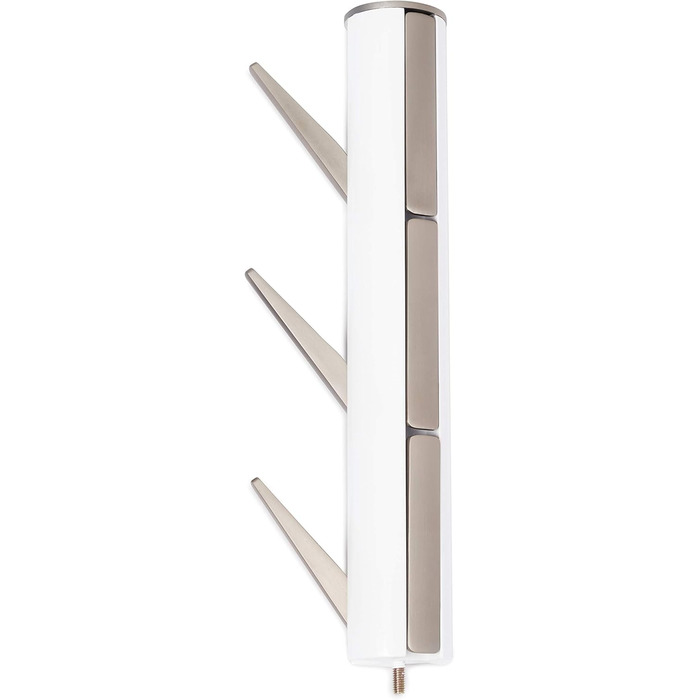 Umbra Flapper Coat Rack – Clothes Rack with 9 Foldable Hooks for Entryway and Office, Wood, White, 57.2 x 57.2 x 165.1 cm, White