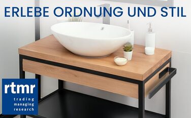 Тримач для рушників RTM R на стіну, з алюмінію, чорний матовий, 32 см