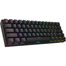 Redragon K530 Pro Draconic - Механічна ігрова клавіатура 60% з RGB-підсвічуванням та brown Tactile перемикачами (61 клавіша, Hot-Swap, для Windows/Mac/Android)
