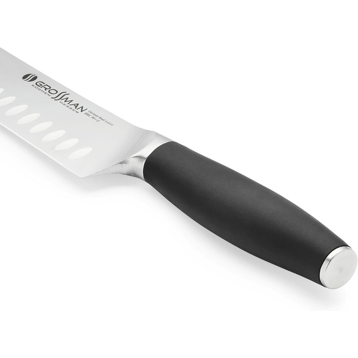 Ніж кухонний Grossman Santoku 29 см з нержавіючої сталі, ергономічна ручка
