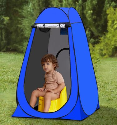 Намет для туалету TUKAILAI для кемпінгу, душовий намет, шатрівка Pop-Up, 120x120x190 см, блакитний
