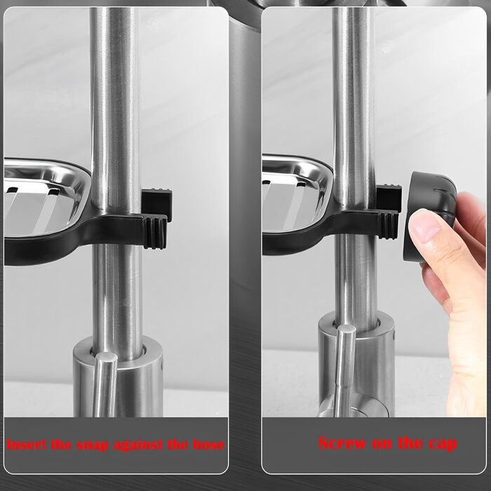 Поличка для душу без свердління MZSX, органайзер для мила, регульована штанга, поличка для душу з нержавіючої сталі, сірий колір