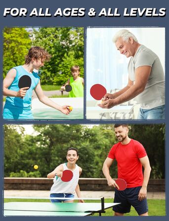 Набір для пінг-понгу Glymnis: портативний, з мережею, ракетками та м'ячами (3 зірки)