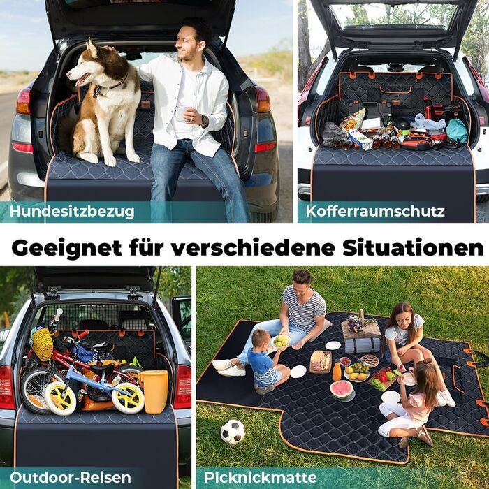 Захисна ковдра для собак у багажник авто KYG, 215x110 см, водовідштовхувальна, антикіготкові властивості, універсальна
