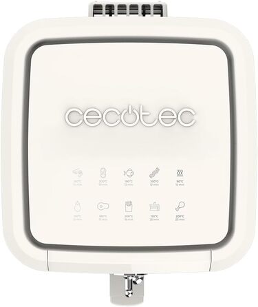 Фритюрниця без олії Cecotec Cecofry Antique 5000 з вікном, 5 л, 1500 Вт, Digital, PerfectCook, Ретро-дизайн, Білий