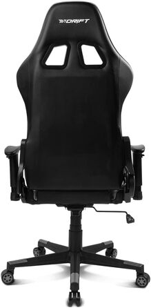 Ігрове крісло DRIFT DR175GRAY, професійне, екошкіра, 2D підлокітники, клас 4, поворотне, чорне/сіре