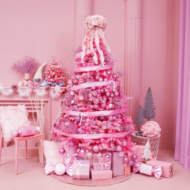 Набір прикрас для ялинки SY CRAFT 86 шт. (золотий, рожевий) - кулі, сніжинки, подарункові пакети