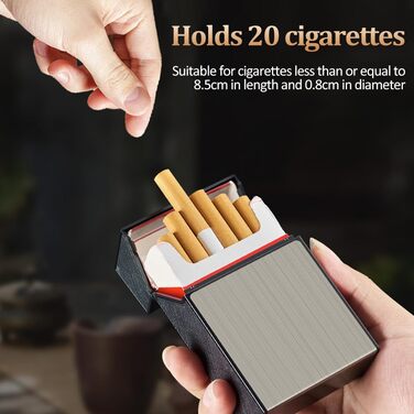 Алюмінієве екіпіровочне кейс для сигарет 2 в 1 з електронним запальничкою (20 шт.), елегантний дизайн