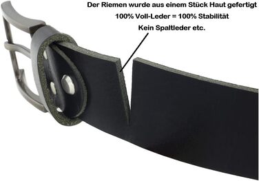 Чоловічий шкіряний ремінь Volmer® з телячої шкіри, чорний, ширина 38 мм, регульований, для джинсів та костюма, довжина 120 см, розмір 105 см