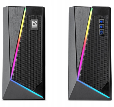 Комп'ютерні колонки DEFENDER SOLAR 3 2.0, 10 Вт, Bluetooth, RGB-підсвітка, USB