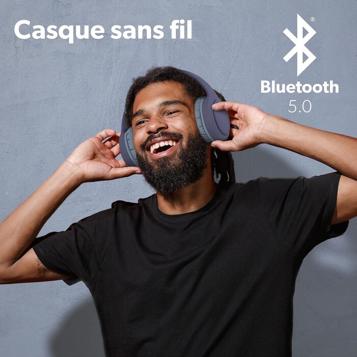 Бездротові навушники T'nB, складні, з пасивною шумоізоляцією, Bluetooth, стерео, мікрофон, до 30 годин роботи, зелено-блакитні