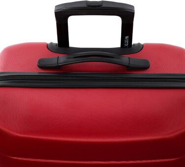 ЧемоданWITTCHEN Globe Line: ручна поклажа, трівалi, ABS, 4 колеса, кодовий замок, телескопічна ручка, червоний, розмір S | Підходить для Lufthansa, Eurowings, Ryanair, Condor, Discover Airlines