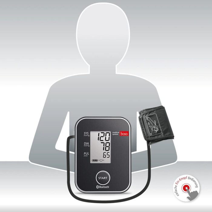 boso medicus system – Бездротовий тонометр на плечі з визначенням аритмії – У комплекті універсальна манжета (22-42 см)