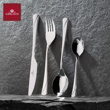Набір столових приборів Gerlach Valor 68 предметів, нержавіюча сталь, для 12 осіб, в кейсі, полірований, для посудомийної машини
