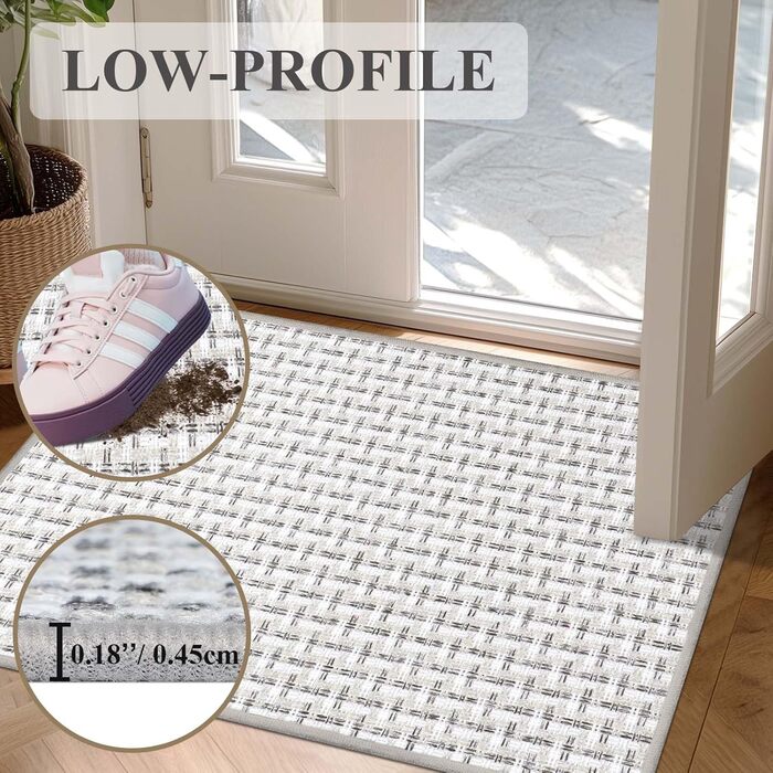 Килимок для дому, антиковзаюча підлога, килимок для вхідних дверей, 41x61 см, сірий