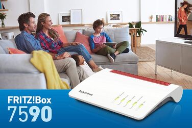 Роутер AVM FRITZ!Box 7590: Wi-Fi AC + N, VDSL/ADSL, DECT, Media Server (відновлений), для Німеччини