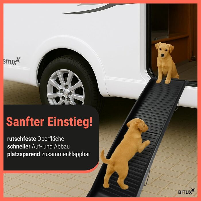BITUXX® пандус для собак, сходи для собак, допомога у заїзді для собак, складаний, з пластику