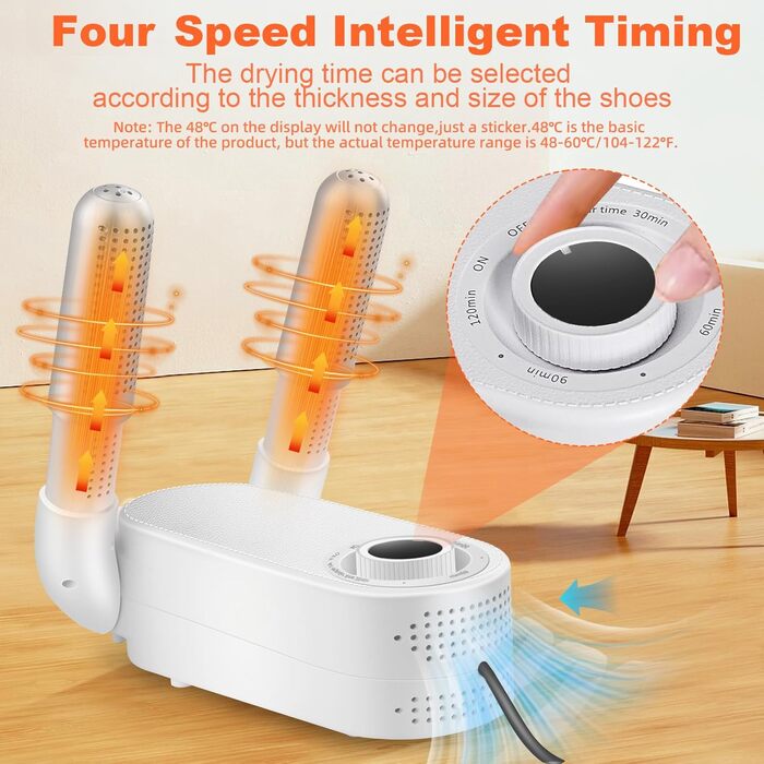 Електрична сушарка для взуття NZQXJXZ з таймером, складана, для рукавичок, антибактеріальна (EU-штекер)