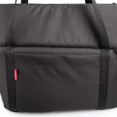 Сумка-переноска для собак та котів | Сумка на плече для тварин з гумкою та карабіном | до 15 кг | Матеріал: еко-замша (Velvet) | Розмір: L (42 x 29 x 33 см) | Чорний колір