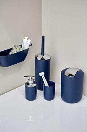 Дозатор для мила WENKO Brasil - 0.32 л, синій, пластик (TPE), 7.3 x 16.5 x 9 см