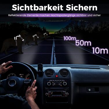 Шлейка для собак середніх порід Funfox, анти-тягнуча, з ручкою та світловідбиваючими смугами, без обмеження росту (XL, фіолетовий)