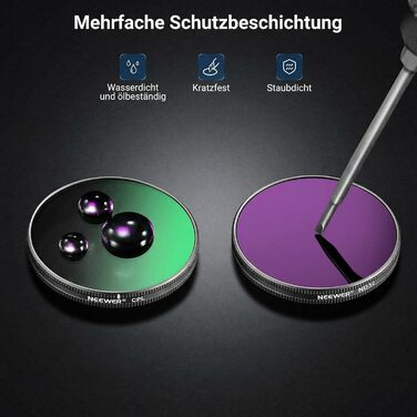 Набір фільтрів NEEWER CPL + ND для DJI Osmo: CPL, ND8/16/32/64/1000, HD, для екшн-камер