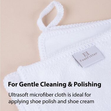 FootFitter Shoe Shine Refill Set, Complete Shoe Shine Kit with Shoe Polish Cream & Shoe Care Tools For Leather Shoes