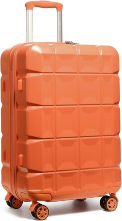 Валіза KONO середнього розміру на 4 колесах, 62x43x26 см, з TSA замком, ABS, помаранчевий