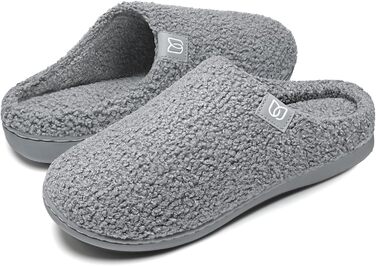 Жіночі халапи WateLves з меморі-піною, теплі, з штучного хутра, неслизькі, для дому та вулиці, сірі, 38/39 EU