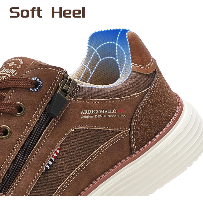 ARRIGO BELLO Чоловічі кросівки для активного відпочинку: легкі, зручні, для туризму та бігу. Розміри 41-46, колір: коричневий