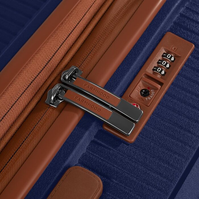 Набір валіз Eco Edition 3 шт. з жорстким корпусом | Розширювані валізи з дельфіновою блискавкою, міцний та легкий матеріал, 4 подвійні колеса & TSA-замок | Для жінок та чоловіків (Navy, валіза M (67 см) розширювана)